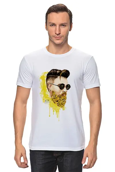 Заказать мужскую футболку в Москве. Футболка классическая Банановый бородач от artberry - готовые дизайны и нанесение принтов.