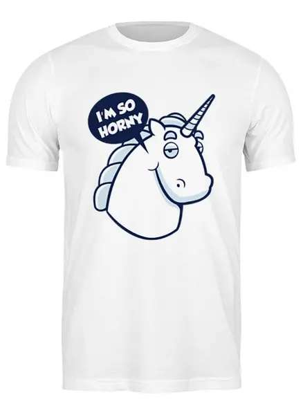 Заказать мужскую футболку в Москве. Футболка классическая Единорог (unicorn) от originals - готовые дизайны и нанесение принтов.
