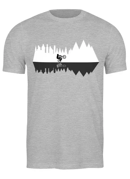 Заказать мужскую футболку в Москве. Футболка классическая Mountain Bike от oneredfoxstore@gmail.com - готовые дизайны и нанесение принтов.