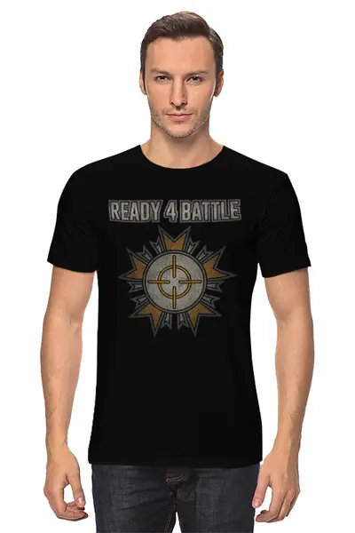 Заказать мужскую футболку в Москве. Футболка классическая Battlefield от geekbox - готовые дизайны и нанесение принтов.