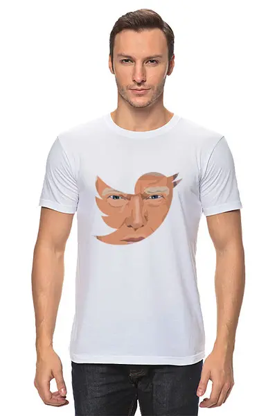 Заказать мужскую футболку в Москве. Футболка классическая Дональд Трамп от MariYang  - готовые дизайны и нанесение принтов.