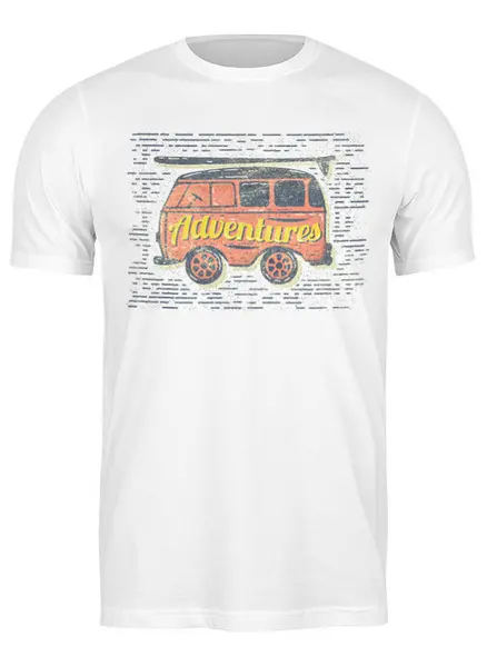 Заказать мужскую футболку в Москве. Футболка классическая Mountains от oneredfoxstore@gmail.com - готовые дизайны и нанесение принтов.