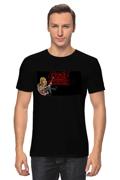 Заказать мужскую футболку в Москве. Футболка классическая Ozzy Osbourne от Fedor - готовые дизайны и нанесение принтов.