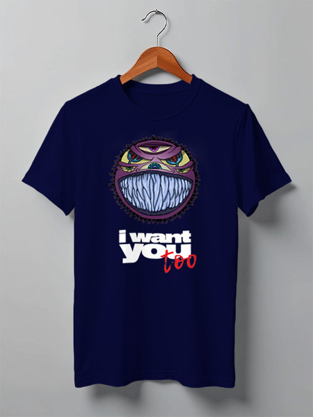 Заказать мужскую футболку в Москве. Футболка классическая I want you, too от Feinerburger  - готовые дизайны и нанесение принтов.