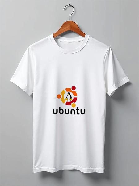 Заказать мужскую футболку в Москве. Футболка классическая ubuntu от Евгений Беляев - готовые дизайны и нанесение принтов.