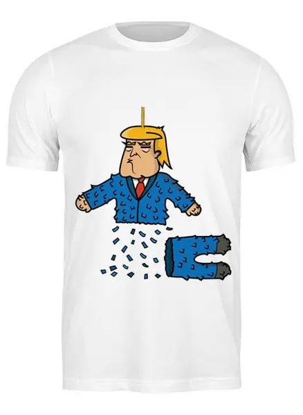 Заказать мужскую футболку в Москве. Футболка классическая Трамп от trugift - готовые дизайны и нанесение принтов.