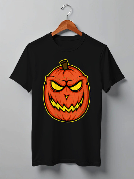 Заказать мужскую футболку в Москве. Футболка классическая Pumpkin smile от skynatural - готовые дизайны и нанесение принтов.