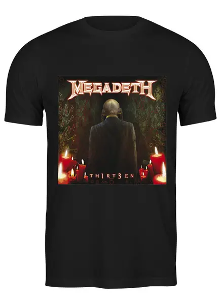 Заказать мужскую футболку в Москве. Футболка классическая Megadeth от Fedor - готовые дизайны и нанесение принтов.