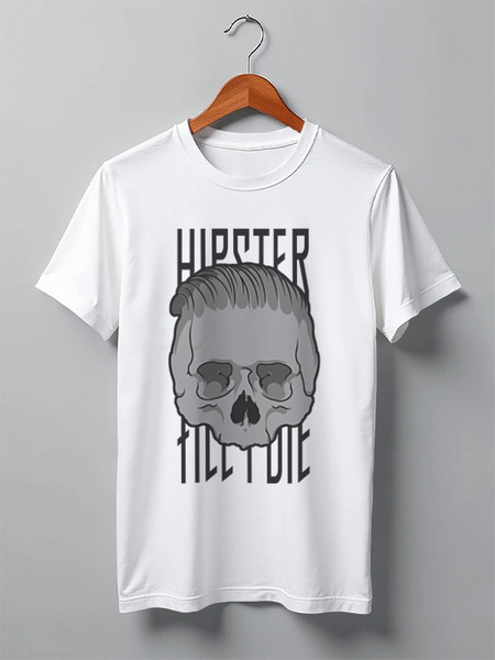 Заказать мужскую футболку в Москве. Футболка классическая hipster till i die от zhivi.dolgo.shevtsov@mail.ru - готовые дизайны и нанесение принтов.