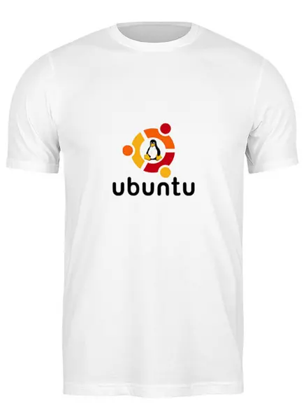 Заказать мужскую футболку в Москве. Футболка классическая Ubuntu от Евгений Беляев - готовые дизайны и нанесение принтов.