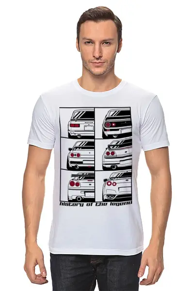 Заказать мужскую футболку в Москве. Футболка классическая Skyline History от Oleg Markaryan - готовые дизайны и нанесение принтов.