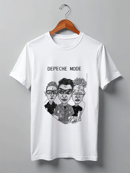 Заказать мужскую футболку в Москве. Футболка классическая Depeche Mode от Fedor - готовые дизайны и нанесение принтов.