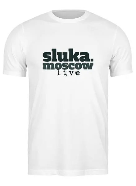 Заказать мужскую футболку в Москве. Футболка классическая sluka.moscow от sluka.moscow - готовые дизайны и нанесение принтов.