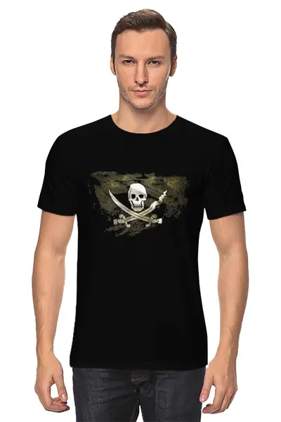 Заказать мужскую футболку в Москве. Футболка классическая Пираты от Виктор Гришин - готовые дизайны и нанесение принтов.