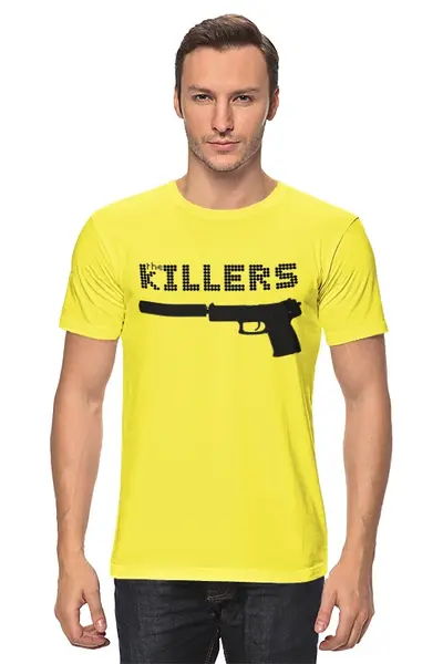 Заказать мужскую футболку в Москве. Футболка классическая The Killers   от cherdantcev - готовые дизайны и нанесение принтов.