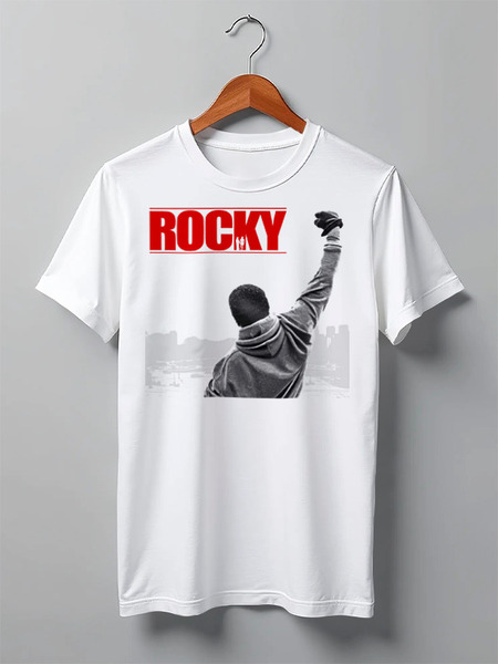 Заказать мужскую футболку в Москве. Футболка классическая Rocky Balboa от Leichenwagen - готовые дизайны и нанесение принтов.