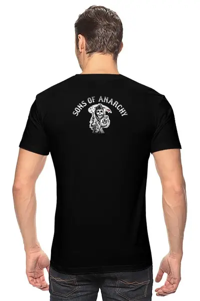 Заказать мужскую футболку в Москве. Футболка классическая Sons of Anarchy - Tig от kenny - готовые дизайны и нанесение принтов.