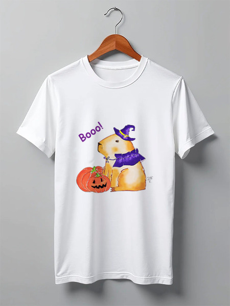 Заказать мужскую футболку в Москве. Футболка классическая Trick-or-treat от galkagalka - готовые дизайны и нанесение принтов.