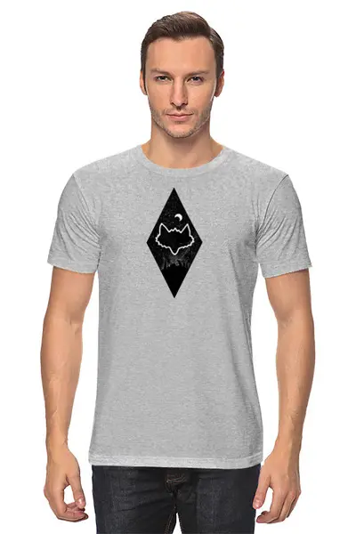 Заказать мужскую футболку в Москве. Футболка классическая Fox Here от oneredfoxstore@gmail.com - готовые дизайны и нанесение принтов.