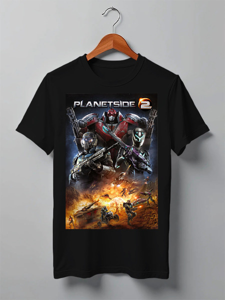 Заказать мужскую футболку в Москве. Футболка классическая Planetside 2 от nedbailo@gmail.com - готовые дизайны и нанесение принтов.