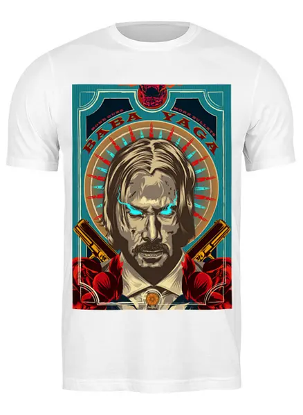 Заказать мужскую футболку в Москве. Футболка классическая Джон Уик / John Wick от kino.printio.ru - готовые дизайны и нанесение принтов.