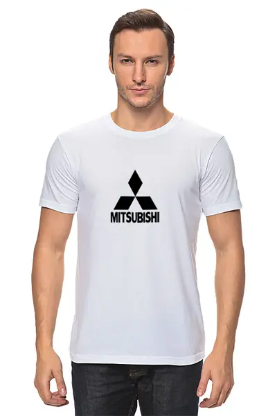 Заказать мужскую футболку в Москве. Футболка классическая Mitsubishi от THE_NISE  - готовые дизайны и нанесение принтов.
