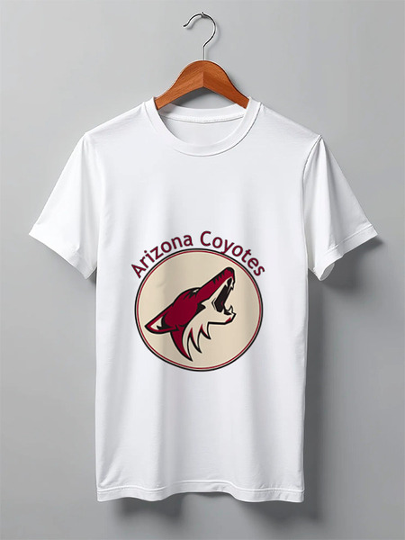 Заказать мужскую футболку в Москве. Футболка классическая Arizona Coyotes от kspsshop - готовые дизайны и нанесение принтов.