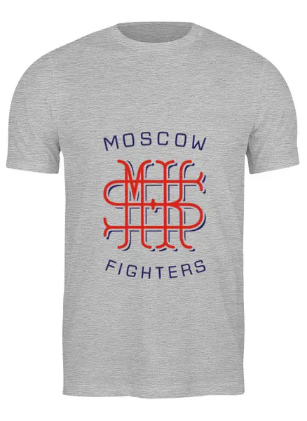 Заказать мужскую футболку в Москве. Футболка классическая Moscow Fighters от mosk - готовые дизайны и нанесение принтов.