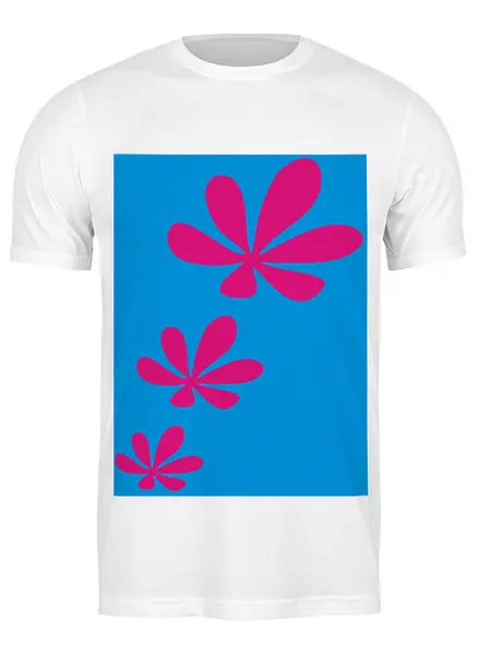 Заказать мужскую футболку в Москве. Футболка классическая розовая лилия от nikol - готовые дизайны и нанесение принтов.