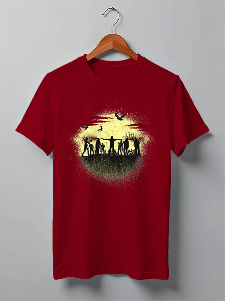 Заказать мужскую футболку в Москве. Футболка классическая Zombies от oneredfoxstore@gmail.com - готовые дизайны и нанесение принтов.