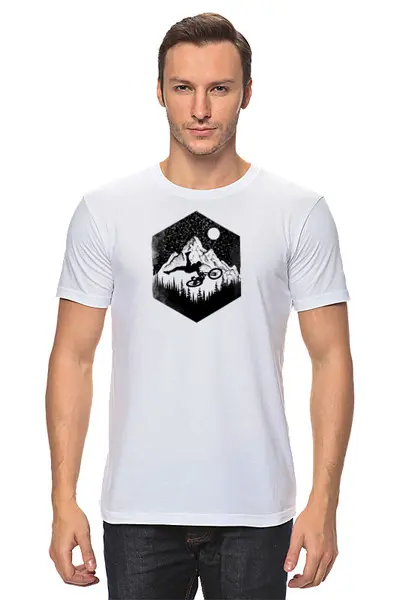 Заказать мужскую футболку в Москве. Футболка классическая Ink Rider от oneredfoxstore@gmail.com - готовые дизайны и нанесение принтов.