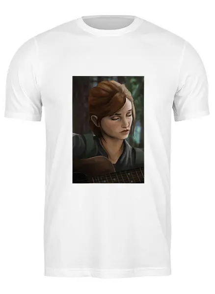 Заказать мужскую футболку в Москве. Футболка классическая Ellie, The Last Of Us: Part 2 от gimadiyev@gmail.com - готовые дизайны и нанесение принтов.