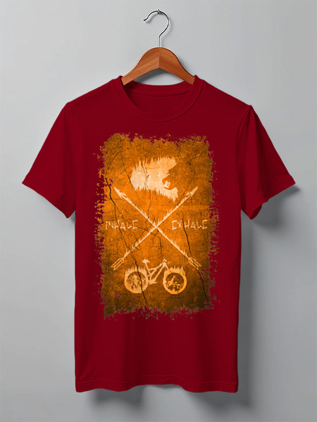 Заказать мужскую футболку в Москве. Футболка классическая Mountain Bike от oneredfoxstore@gmail.com - готовые дизайны и нанесение принтов.
