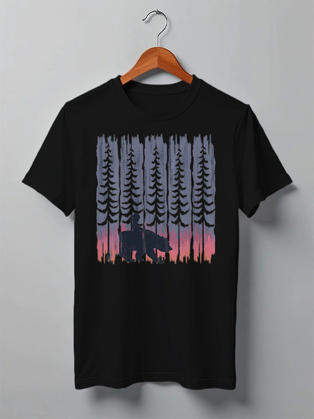 Заказать мужскую футболку в Москве. Футболка классическая Bear Here от oneredfoxstore@gmail.com - готовые дизайны и нанесение принтов.
