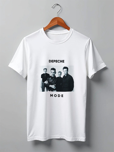 Заказать мужскую футболку в Москве. Футболка классическая DEPECHE MODE от fotokoval@mail.ru - готовые дизайны и нанесение принтов.
