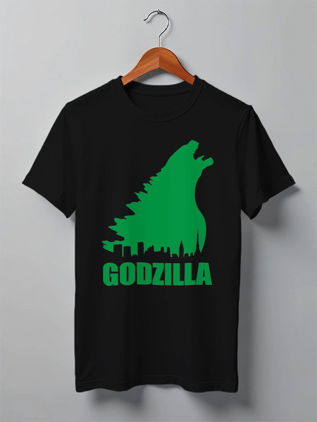 Заказать мужскую футболку в Москве. Футболка классическая Godzilla от skynatural - готовые дизайны и нанесение принтов.