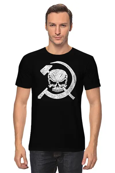 Заказать мужскую футболку в Москве. Футболка классическая Skull Art от Leichenwagen - готовые дизайны и нанесение принтов.