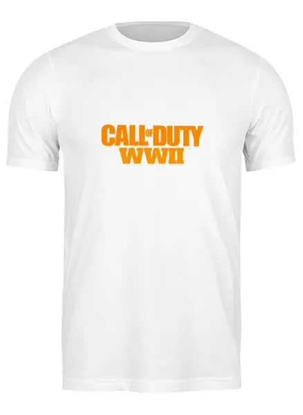 Заказать мужскую футболку в Москве. Футболка классическая Call of Duty WW2 от THE_NISE  - готовые дизайны и нанесение принтов.