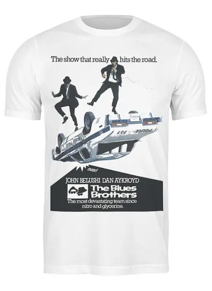 Заказать мужскую футболку в Москве. Футболка классическая The Blues Brothers от KinoArt - готовые дизайны и нанесение принтов.