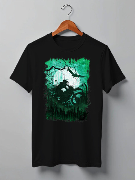 Заказать мужскую футболку в Москве. Футболка классическая Dirt Rider от oneredfoxstore@gmail.com - готовые дизайны и нанесение принтов.