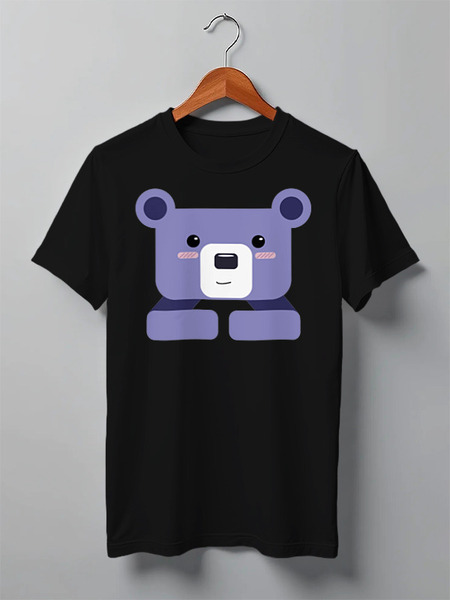 Заказать мужскую футболку в Москве. Футболка классическая Bear Here от oneredfoxstore@gmail.com - готовые дизайны и нанесение принтов.