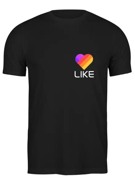 Заказать мужскую футболку в Москве. Футболка классическая Like  от DESIGNER   - готовые дизайны и нанесение принтов.