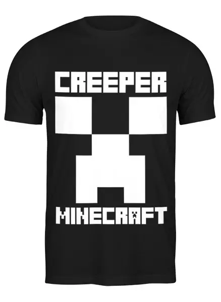 Заказать мужскую футболку в Москве. Футболка классическая MINECRAFT CREEPER от weeert - готовые дизайны и нанесение принтов.