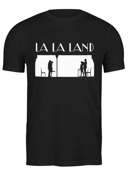Заказать мужскую футболку в Москве. Футболка классическая La la land от skynatural - готовые дизайны и нанесение принтов.