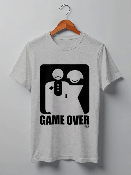 Заказать мужскую футболку в Москве. Футболка классическая Game Over. Конец игре от OEX design - готовые дизайны и нанесение принтов.