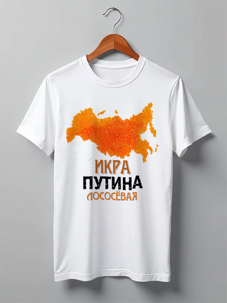 Заказать мужскую футболку в Москве. Футболка классическая ПУТИН от vita22 - готовые дизайны и нанесение принтов.