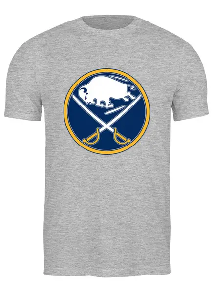 Заказать мужскую футболку в Москве. Футболка классическая Buffalo Sabres / NHL USA от KinoArt - готовые дизайны и нанесение принтов.