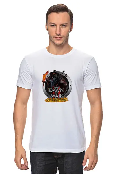Заказать мужскую футболку в Москве. Футболка классическая Dawn of War от THE_NISE  - готовые дизайны и нанесение принтов.