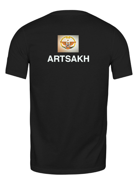 Заказать мужскую футболку в Москве. Футболка классическая Карабах Арцах  от ar_lev - готовые дизайны и нанесение принтов.