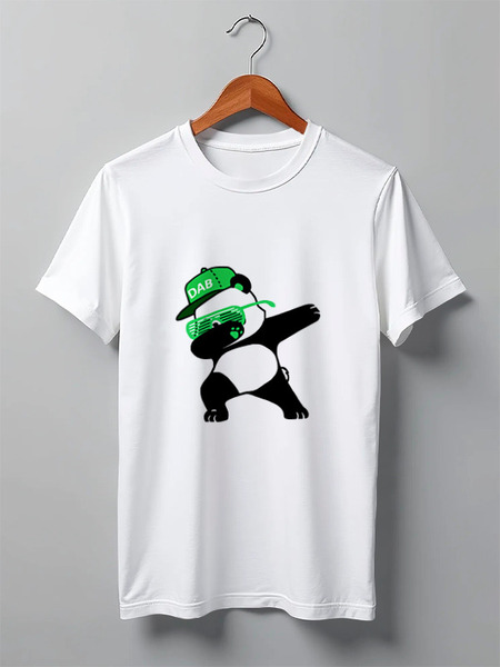 Заказать мужскую футболку в Москве. Футболка классическая Dab Panda  от DESIGNER   - готовые дизайны и нанесение принтов.